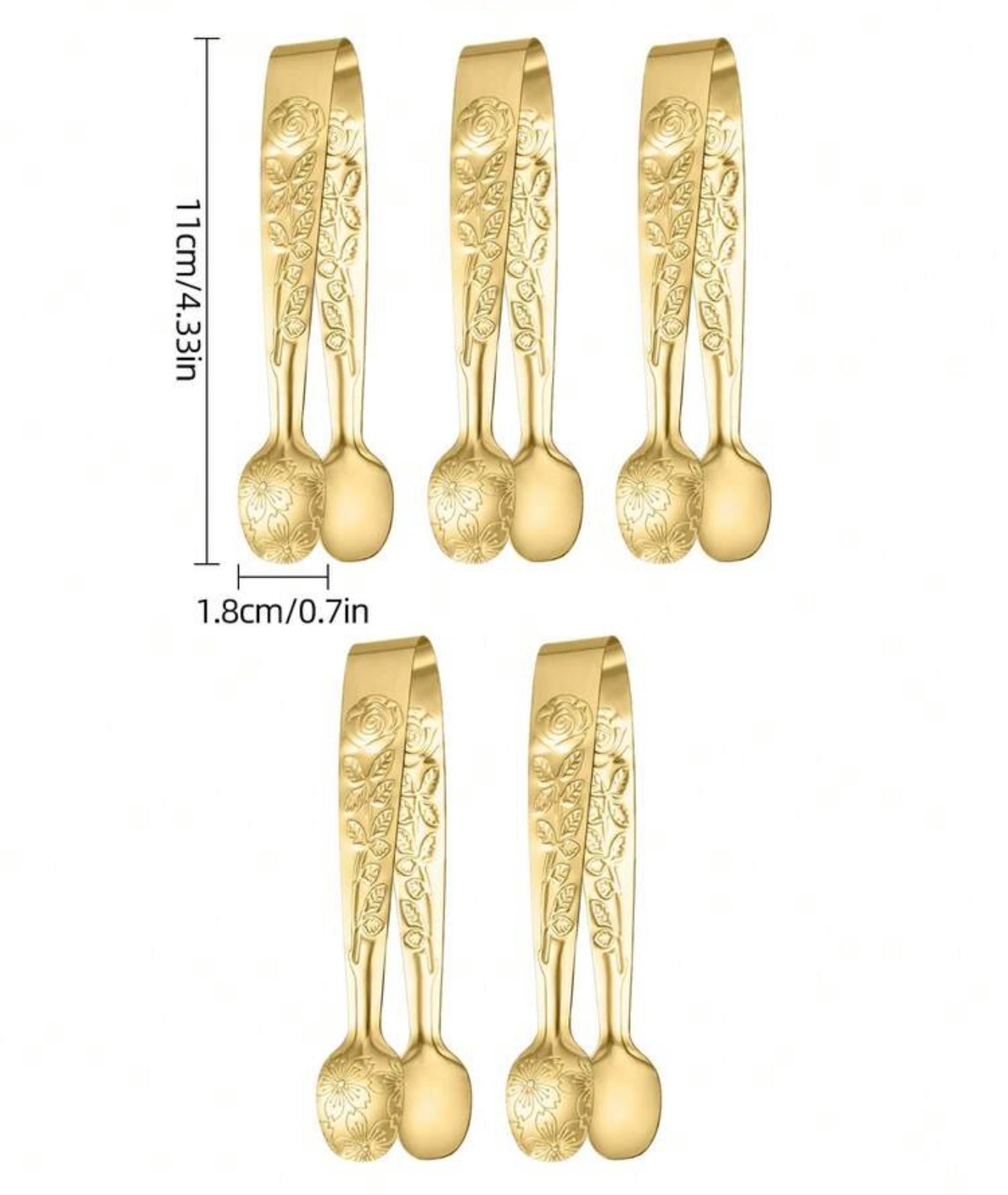 Gold Incense Burner Tongs – 11cm